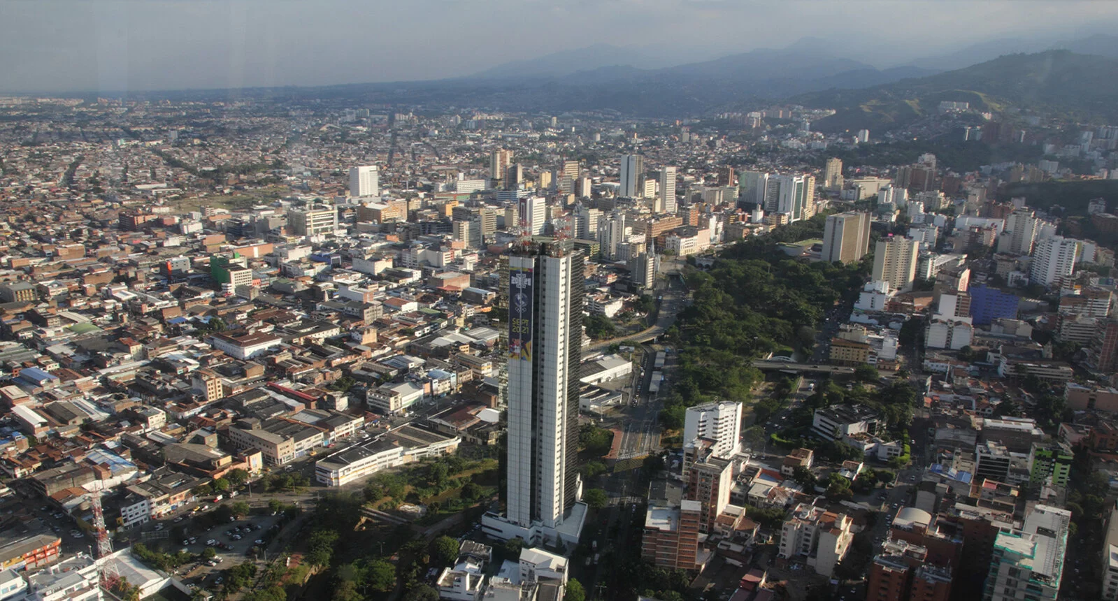 Aerial view of Santiago de Cali