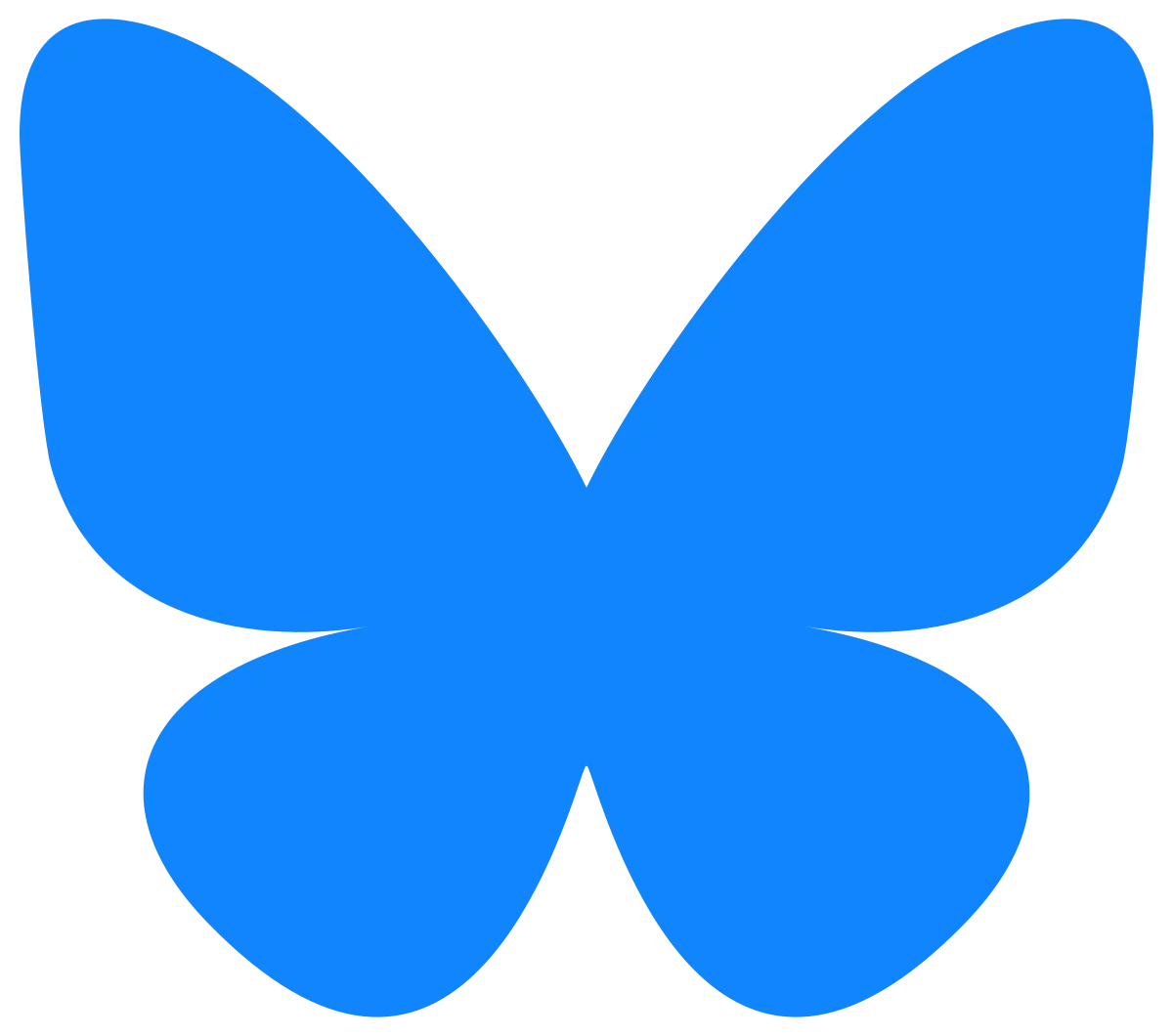 Blue butterfly icon.