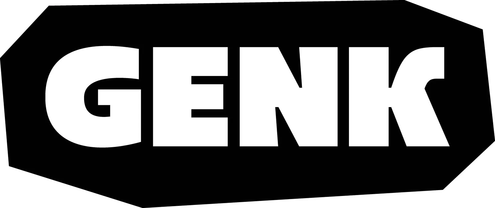 GENK in white over a black polygon.